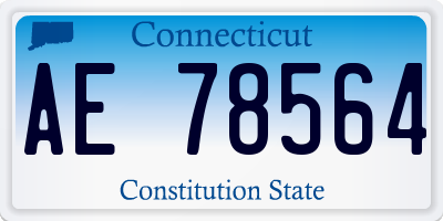 CT license plate AE78564