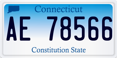 CT license plate AE78566