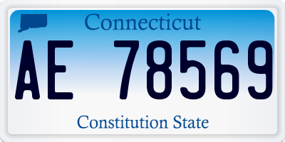 CT license plate AE78569