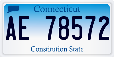 CT license plate AE78572
