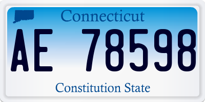 CT license plate AE78598