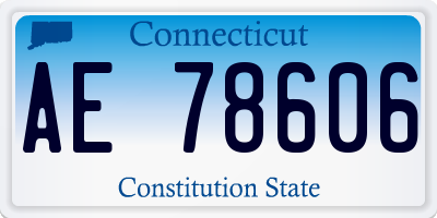 CT license plate AE78606