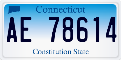 CT license plate AE78614