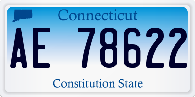 CT license plate AE78622
