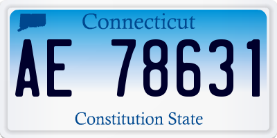 CT license plate AE78631
