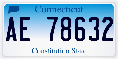 CT license plate AE78632