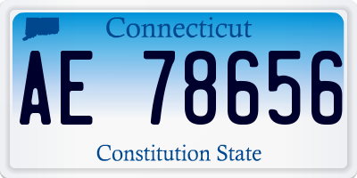 CT license plate AE78656