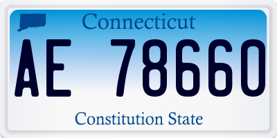 CT license plate AE78660