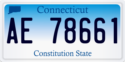 CT license plate AE78661