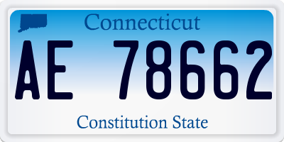 CT license plate AE78662