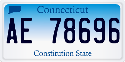 CT license plate AE78696