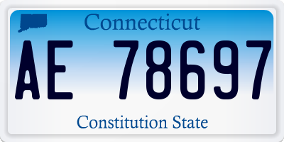 CT license plate AE78697