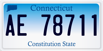 CT license plate AE78711