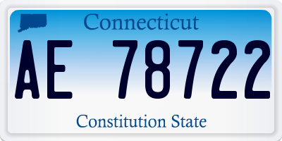 CT license plate AE78722