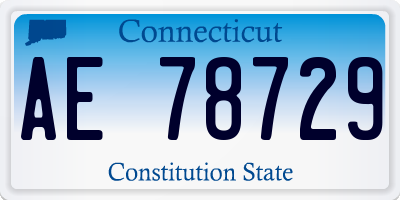 CT license plate AE78729