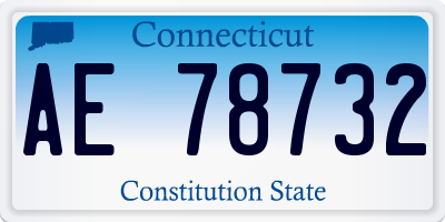 CT license plate AE78732