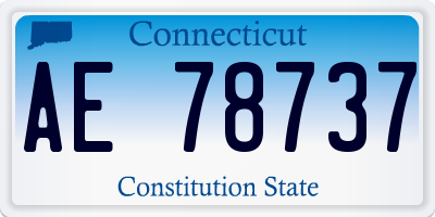 CT license plate AE78737