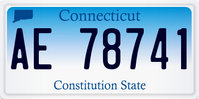 CT license plate AE78741