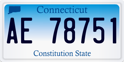 CT license plate AE78751