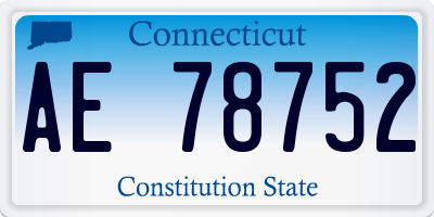 CT license plate AE78752
