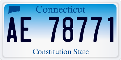 CT license plate AE78771