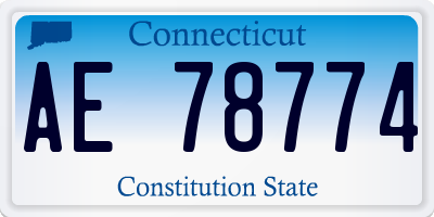 CT license plate AE78774
