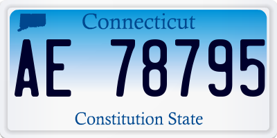 CT license plate AE78795