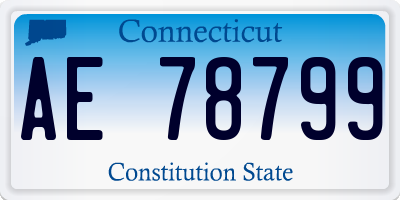 CT license plate AE78799
