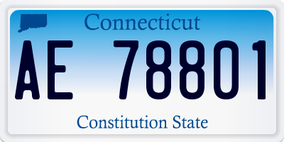 CT license plate AE78801