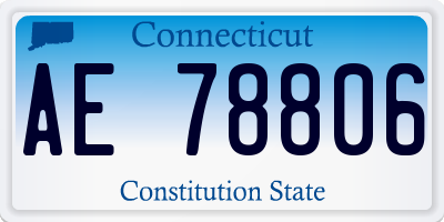 CT license plate AE78806