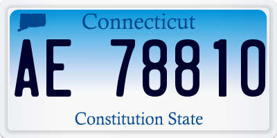 CT license plate AE78810