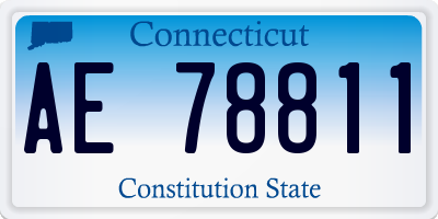 CT license plate AE78811