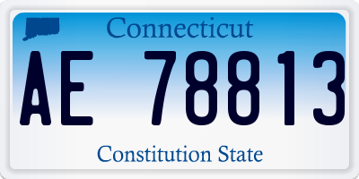 CT license plate AE78813