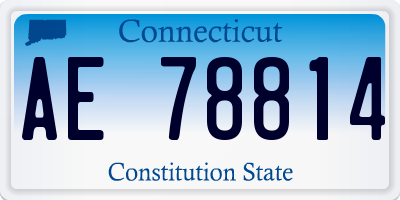 CT license plate AE78814