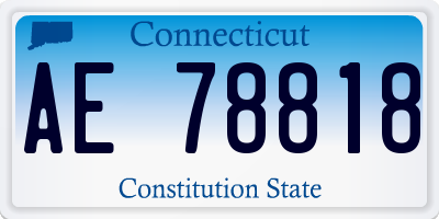 CT license plate AE78818