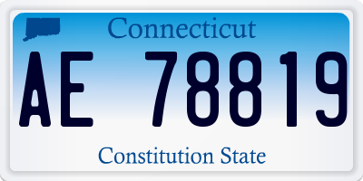 CT license plate AE78819