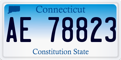 CT license plate AE78823