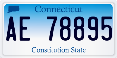 CT license plate AE78895