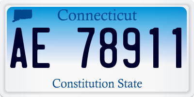 CT license plate AE78911