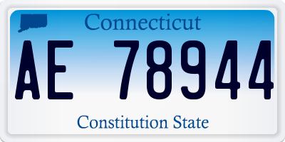 CT license plate AE78944