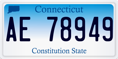 CT license plate AE78949