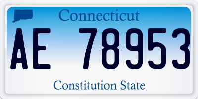 CT license plate AE78953