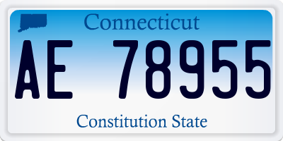 CT license plate AE78955