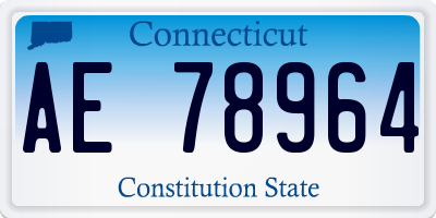 CT license plate AE78964