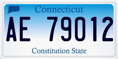 CT license plate AE79012
