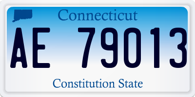 CT license plate AE79013