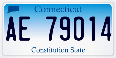 CT license plate AE79014
