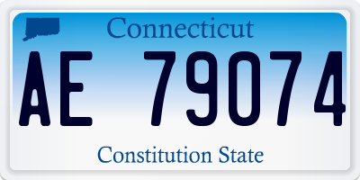 CT license plate AE79074