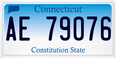 CT license plate AE79076