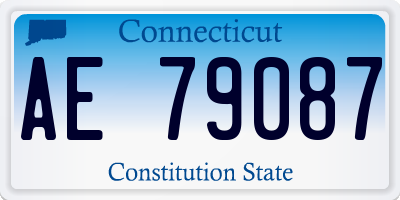 CT license plate AE79087